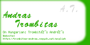 andras trombitas business card